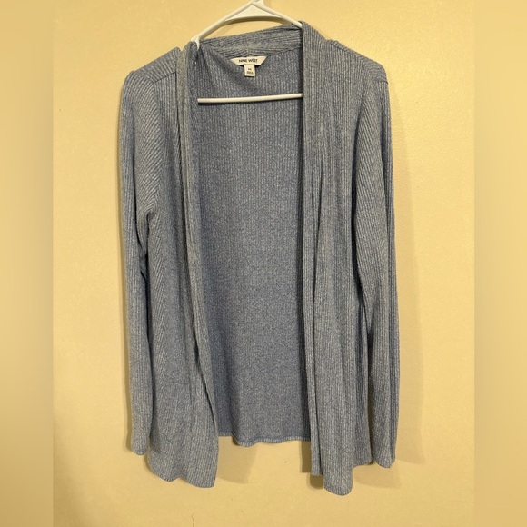Nine West Light Blue Open Cardigan Size Medium - Picture 1 of 5